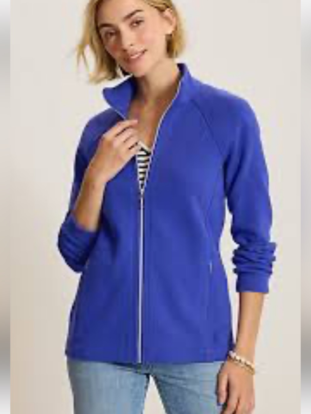 Tommy Bahama Full-Zip cotton Jacket in Royal Blue. XL/TG